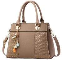 SaneShoppe - Gusure Luxury Handbag Women Crossbody Bag with tassel hanging Large Capacity Female Shoulder Bags Embroidery Tote Sac A Main