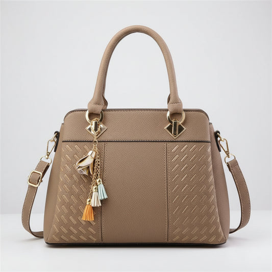 SaneShoppe-Gusure Embroidered Crossbody Bag with Tassel - Luxury Women's Shoulder Handbag