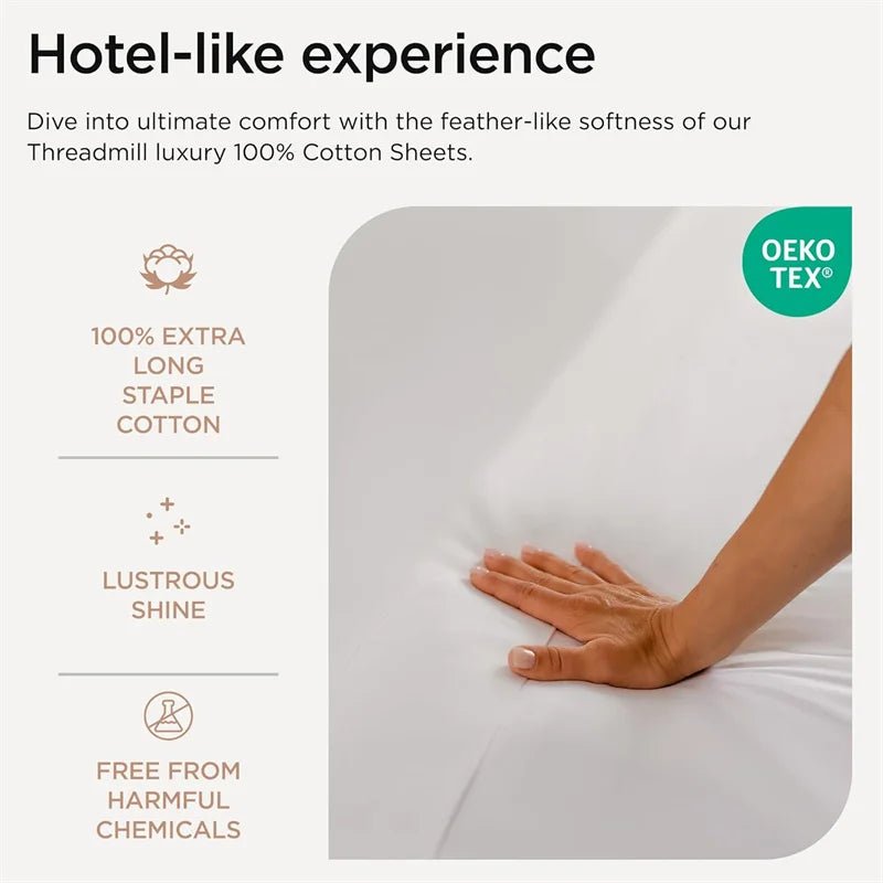 SaneShoppe-Luxury Egyptian Cotton 1000TC Bed Sheet Set - Double King Queen Size
