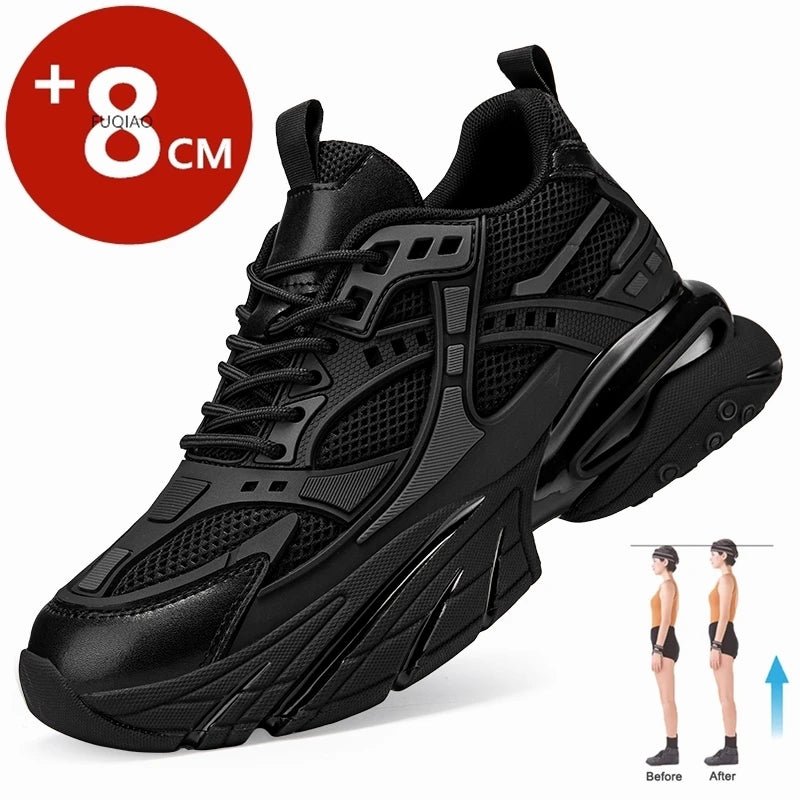 SaneShoppe - High Quality Casual Sports Elevator Shoes Height Boosting Dad Shoes for Men Hidden Heels Increase Insole 8CM Unisex Lift Sneaker