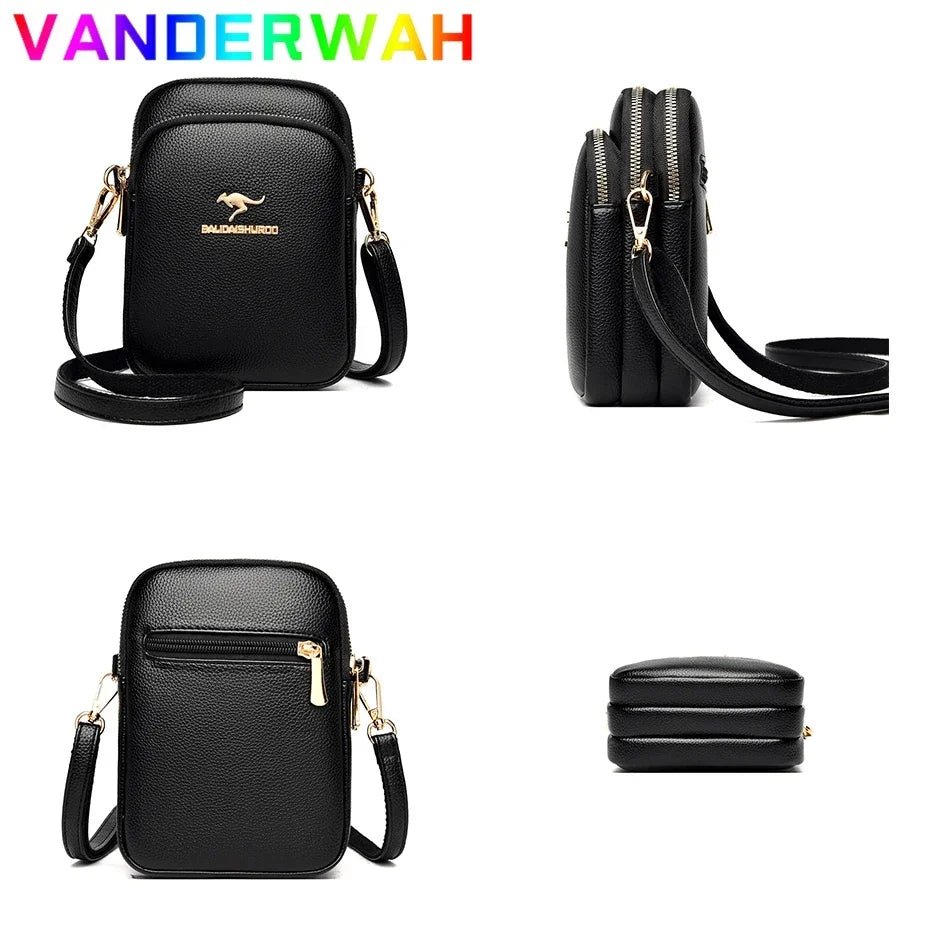 SaneShoppe - High Quality Leather Elegnat Female Shell Bag Purses Handbags Luxury Designer Shoulder Crossbody Messenger Bags Women Wallet Sac