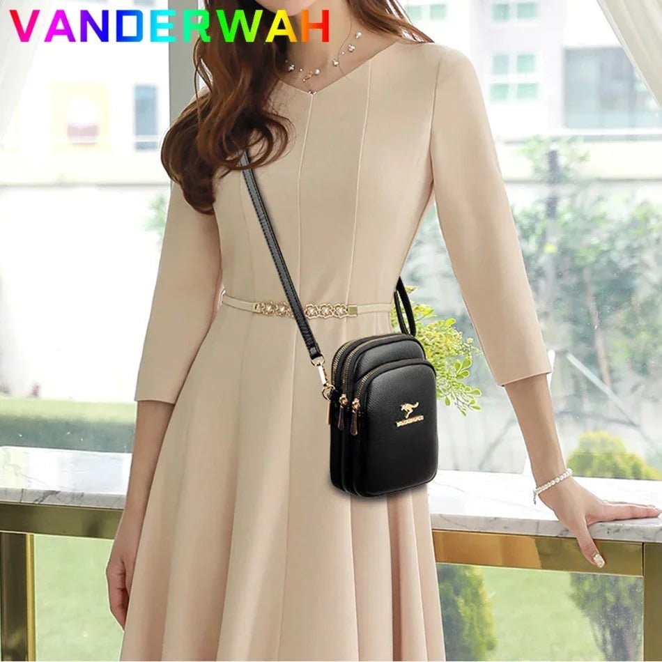SaneShoppe - High Quality Leather Elegnat Female Shell Bag Purses Handbags Luxury Designer Shoulder Crossbody Messenger Bags Women Wallet Sac