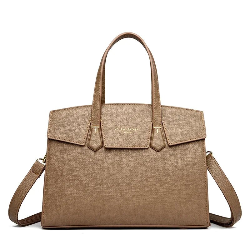 SaneShoppe - High Quality Soft Leather Women's Handbag Luxury Designer Ladies Shoulder Crossbody Bag Female Casual Tote Bag Solid Color Purse