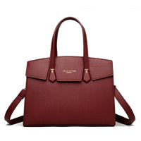 SaneShoppe - High Quality Soft Leather Women's Handbag Luxury Designer Ladies Shoulder Crossbody Bag Female Casual Tote Bag Solid Color Purse