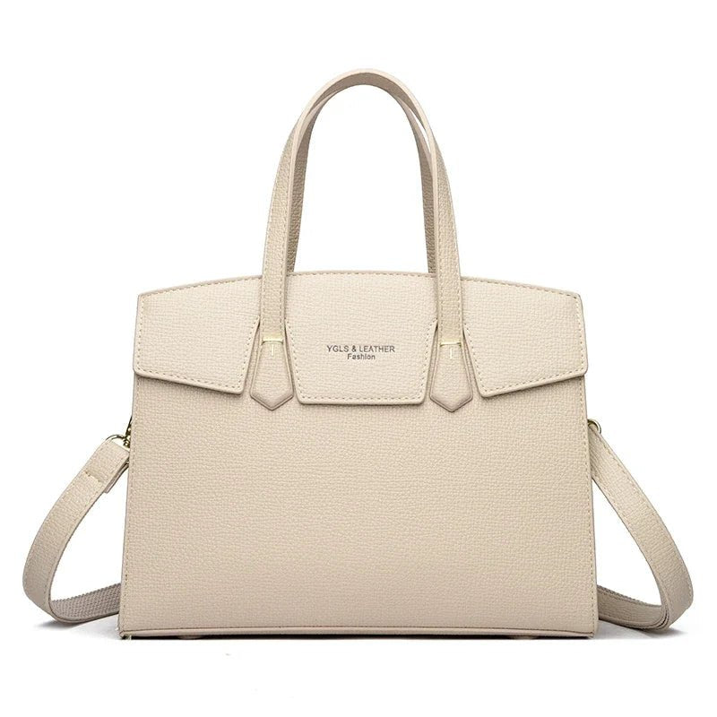 SaneShoppe - High Quality Soft Leather Women's Handbag Luxury Designer Ladies Shoulder Crossbody Bag Female Casual Tote Bag Solid Color Purse