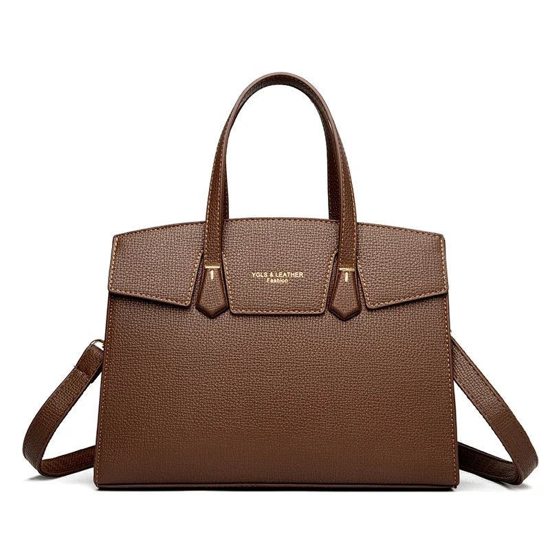 SaneShoppe - High Quality Soft Leather Women's Handbag Luxury Designer Ladies Shoulder Crossbody Bag Female Casual Tote Bag Solid Color Purse