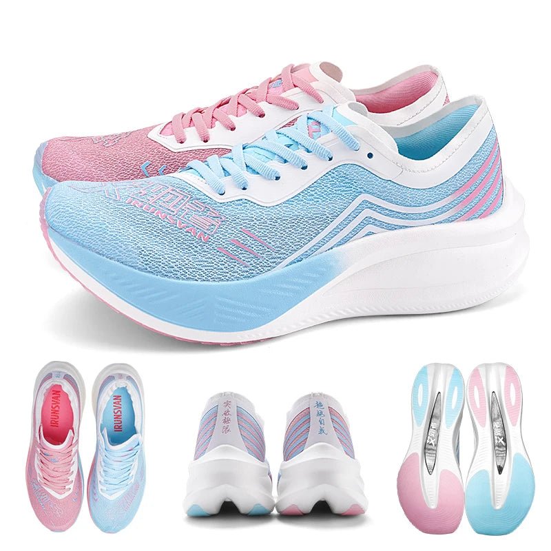 SaneShoppe - IRUNSVAN Professional Running Shoes Man Nylon Carbon Plate Athletic Training Sport Shoes Outdoor Non - slip Original Sneakers