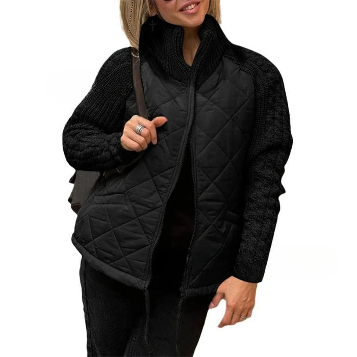SaneShoppe - Jacket Women Winter Coat Women Full Sleeve Zip - up Padded Coat Autumn