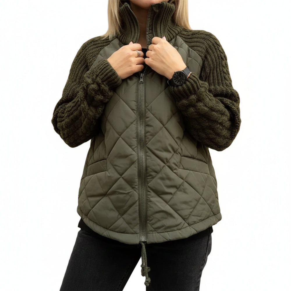 SaneShoppe - Jacket Women Winter Coat Women Full Sleeve Zip - up Padded Coat Autumn