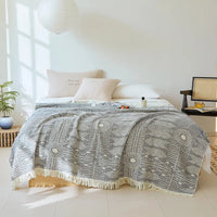 SaneShoppe-Soft Cotton Japanese Gauze Summer Blanket for Sofa and Bed
