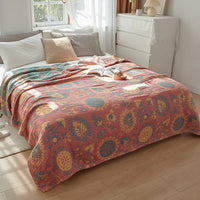 SaneShoppe-Soft Cotton Japanese Gauze Summer Blanket for Sofa and Bed