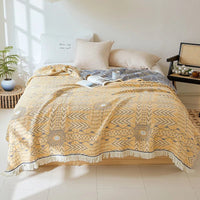 SaneShoppe-Soft Cotton Japanese Gauze Summer Blanket for Sofa and Bed