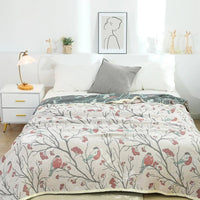 SaneShoppe-Soft Cotton Japanese Gauze Summer Blanket for Sofa and Bed