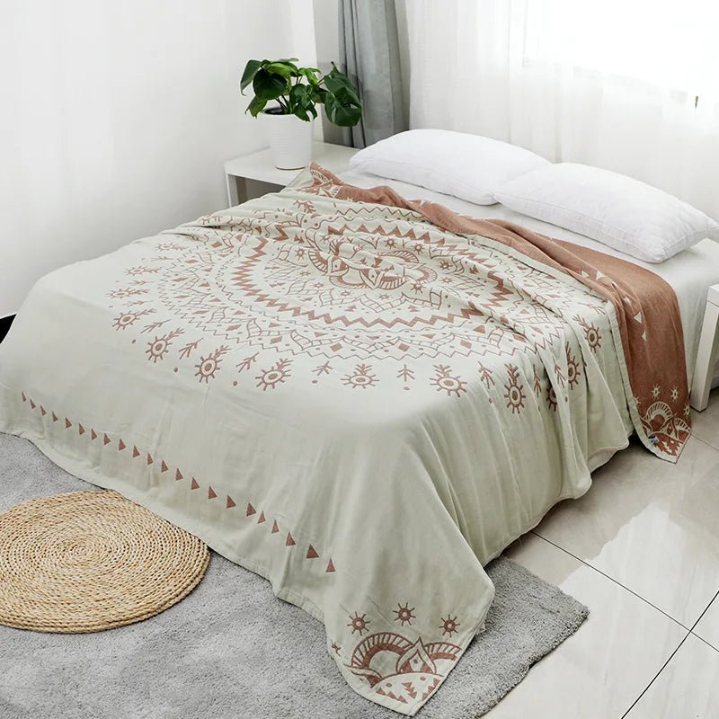SaneShoppe-Soft Cotton Japanese Gauze Summer Blanket for Sofa and Bed