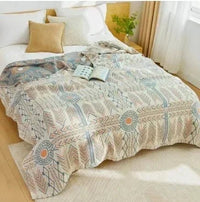 SaneShoppe-Soft Cotton Japanese Gauze Summer Blanket for Sofa and Bed