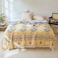 SaneShoppe-Soft Cotton Japanese Gauze Summer Blanket for Sofa and Bed