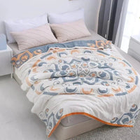 SaneShoppe-Soft Cotton Japanese Gauze Summer Blanket for Sofa and Bed