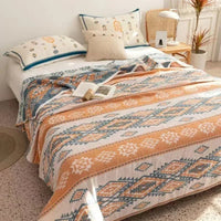 SaneShoppe-Soft Cotton Japanese Gauze Summer Blanket for Sofa and Bed