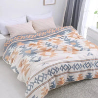 SaneShoppe-Soft Cotton Japanese Gauze Summer Blanket for Sofa and Bed