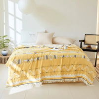 SaneShoppe-Soft Cotton Japanese Gauze Summer Blanket for Sofa and Bed