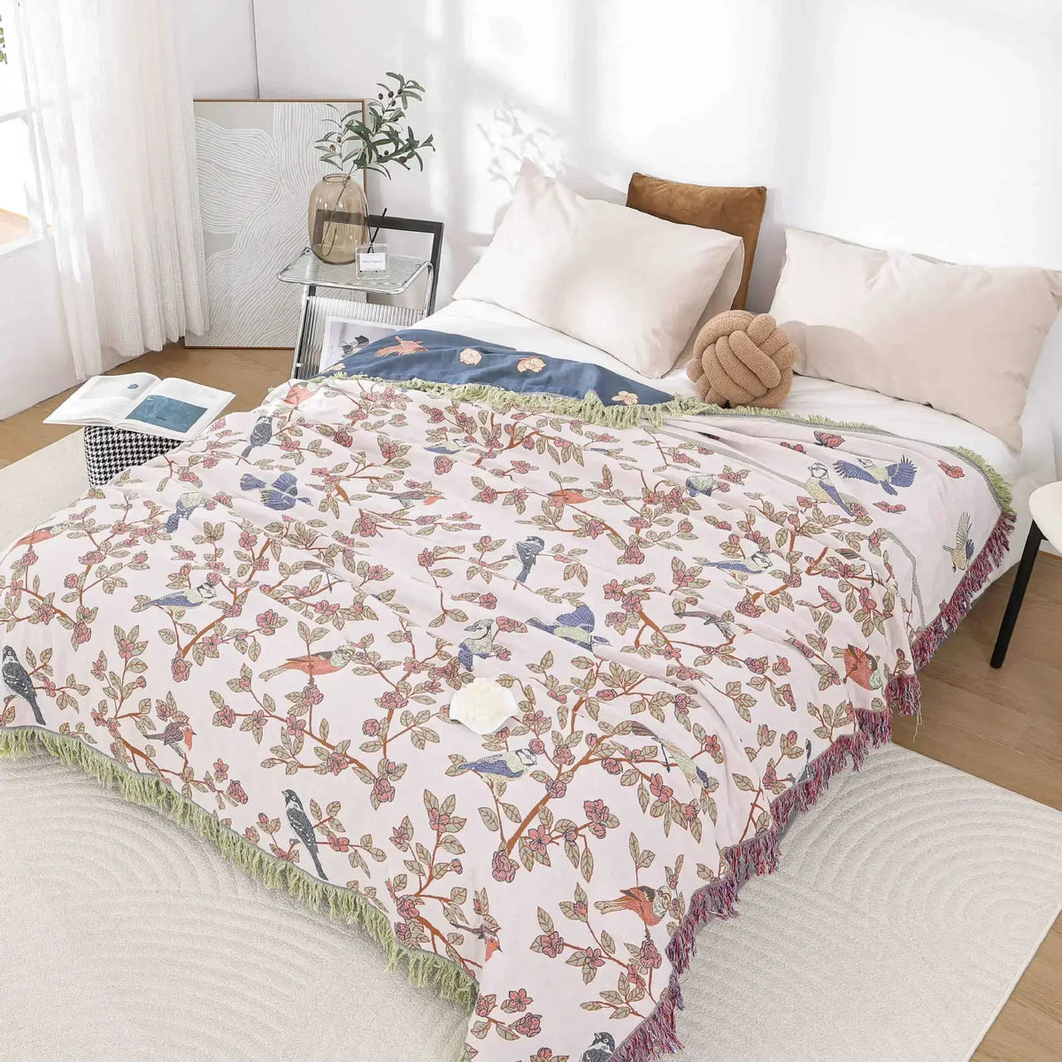 SaneShoppe-Soft Cotton Japanese Gauze Summer Blanket for Sofa and Bed