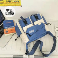 SaneShoppe - Japanese Simple Messenger Bag Student Nylon Waterproof Canvas Handbag Shoulder Crossbody Bags for Women Men Satchels Bolsas