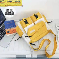 SaneShoppe - Japanese Simple Messenger Bag Student Nylon Waterproof Canvas Handbag Shoulder Crossbody Bags for Women Men Satchels Bolsas