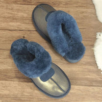 SaneShoppe-KZZO Sheepskin Fur Slippers | Cozy Indoor Winter Shoes for Women