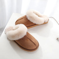 SaneShoppe-Soft Wool Winter Indoor Slippers - Top Quality Sheepskin Fur