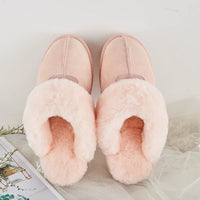 SaneShoppe-Soft Wool Winter Indoor Slippers - Top Quality Sheepskin Fur