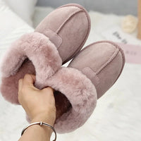 SaneShoppe-Soft Wool Winter Indoor Slippers - Top Quality Sheepskin Fur