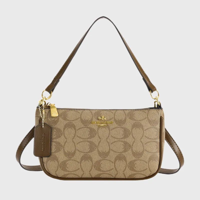 SaneShoppe - Ladies Classic Geometry Pattern Multifunctional Crossbody Bag 2025 Women's Handbag Fashionable Printed Shoulder Bag PU Leather