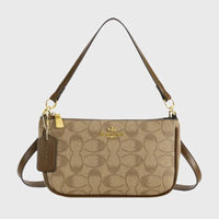 SaneShoppe - Ladies Classic Geometry Pattern Multifunctional Crossbody Bag 2025 Women's Handbag Fashionable Printed Shoulder Bag PU Leather