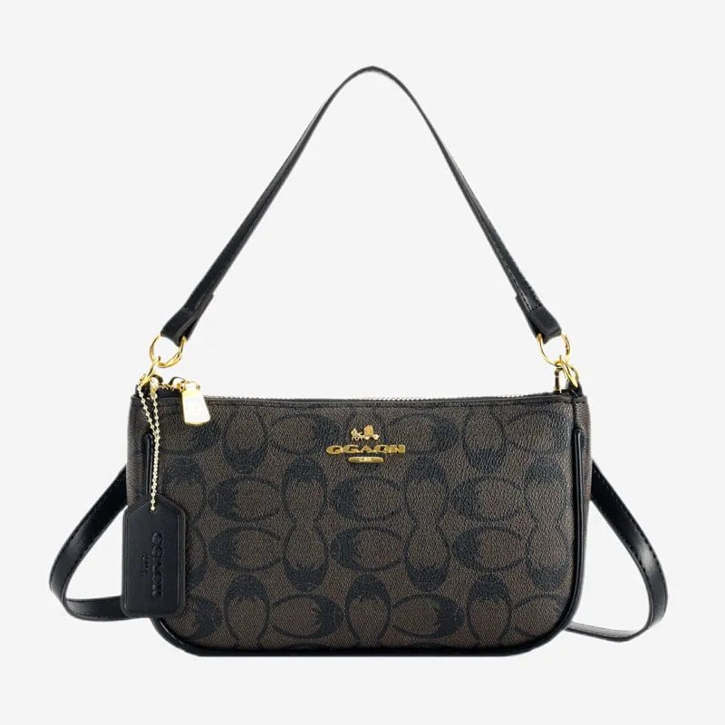 SaneShoppe - Ladies Classic Geometry Pattern Multifunctional Crossbody Bag 2025 Women's Handbag Fashionable Printed Shoulder Bag PU Leather