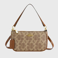 SaneShoppe - Ladies Classic Geometry Pattern Multifunctional Crossbody Bag 2025 Women's Handbag Fashionable Printed Shoulder Bag PU Leather