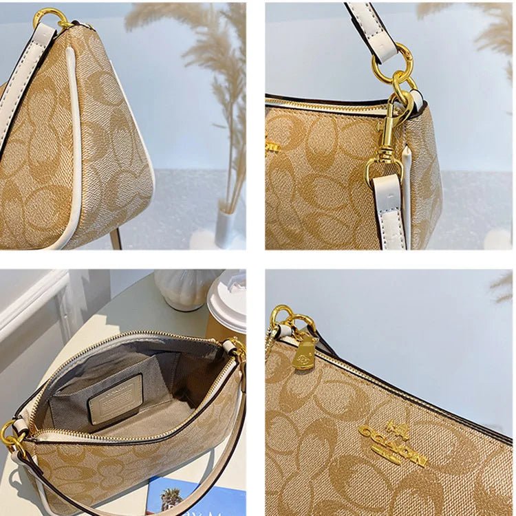 SaneShoppe - Ladies Classic Geometry Pattern Multifunctional Crossbody Bag 2025 Women's Handbag Fashionable Printed Shoulder Bag PU Leather