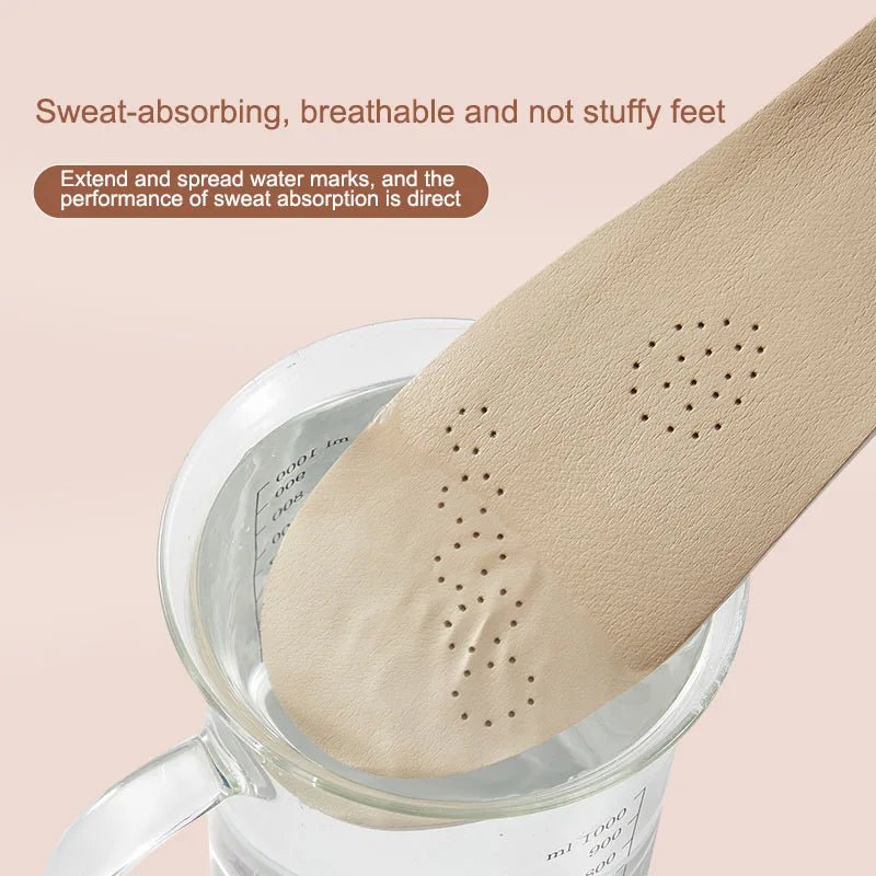 SaneShoppe - Leather Latex Sports Insole Cowhide Insoles for Shoes Arch Support Shoe Pads Shock Absorbing Plantar Fasciitis Template Inserts