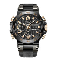 SaneShoppe - LIGE New Watches For Men 50M Waterproof Clock Alarm reloj hombre LCD Dual Display Wristwatch Quartz Military Sports Mens Watch
