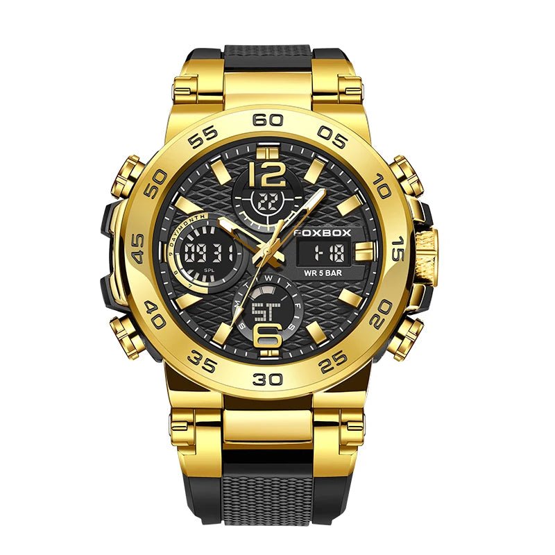 SaneShoppe - LIGE New Watches For Men 50M Waterproof Clock Alarm reloj hombre LCD Dual Display Wristwatch Quartz Military Sports Mens Watch