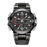 SaneShoppe - LIGE New Watches For Men 50M Waterproof Clock Alarm reloj hombre LCD Dual Display Wristwatch Quartz Military Sports Mens Watch