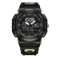 SaneShoppe-LIGE Mens 50M Waterproof Alarm Clock LCD Dual Display Quartz Wristwatch
