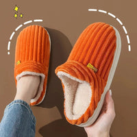 SaneShoppe - Litfun New Fur Slippers For Women Men Winter Furry Fashion Warm Ankles Plush Cozy Slides For Home Indoor Soft Sole Cotton Shoes