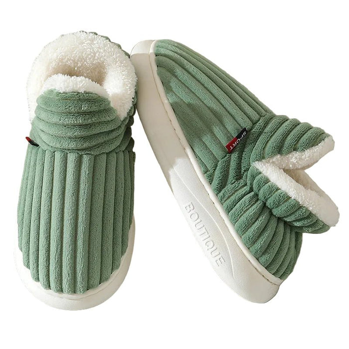 SaneShoppe - Litfun New Fur Slippers For Women Men Winter Furry Fashion Warm Ankles Plush Cozy Slides For Home Indoor Soft Sole Cotton Shoes
