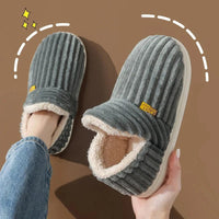 SaneShoppe - Litfun New Fur Slippers For Women Men Winter Furry Fashion Warm Ankles Plush Cozy Slides For Home Indoor Soft Sole Cotton Shoes