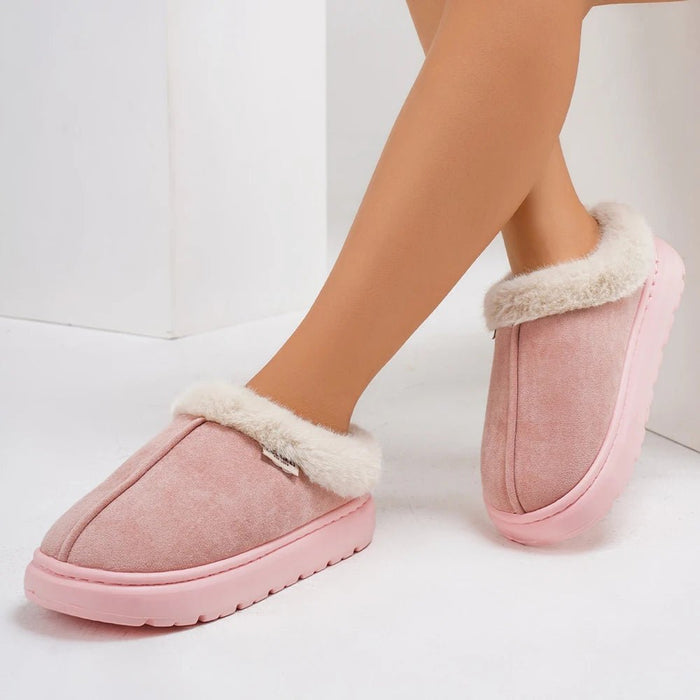 SaneShoppe-Cozy Fluffy Winter Slides for Women - High Quality Plush House Slippers