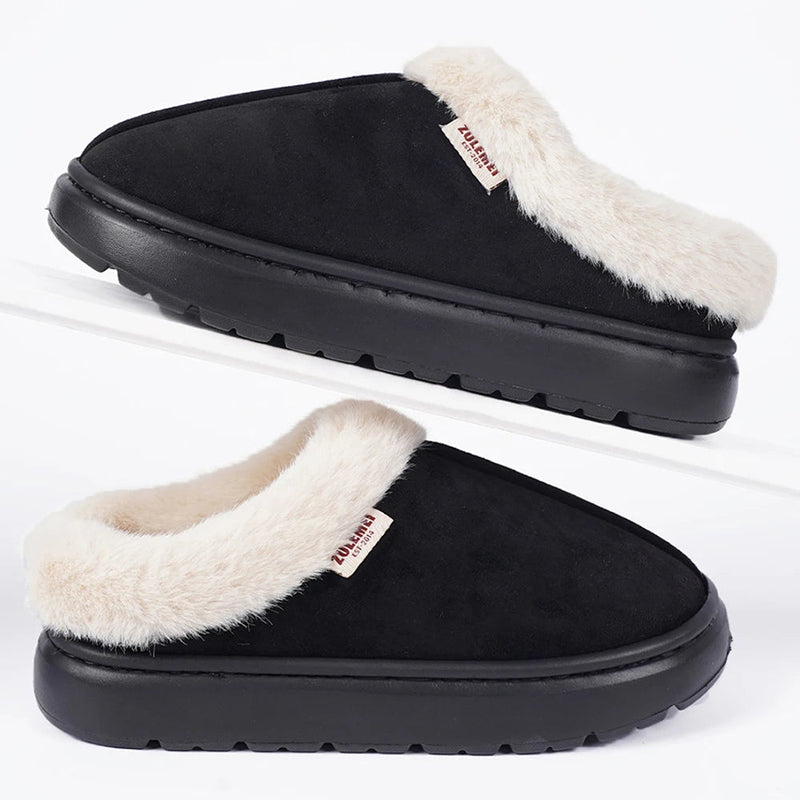 SaneShoppe-Cozy Fluffy Winter Slides for Women - High Quality Plush House Slippers