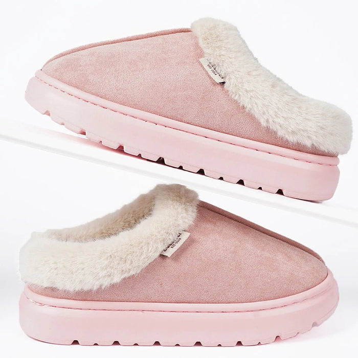 SaneShoppe-Cozy Fluffy Winter Slides for Women - High Quality Plush House Slippers