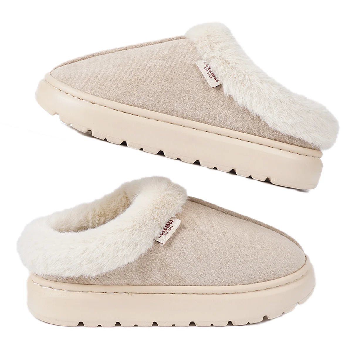 SaneShoppe-Cozy Fluffy Winter Slides for Women - High Quality Plush House Slippers