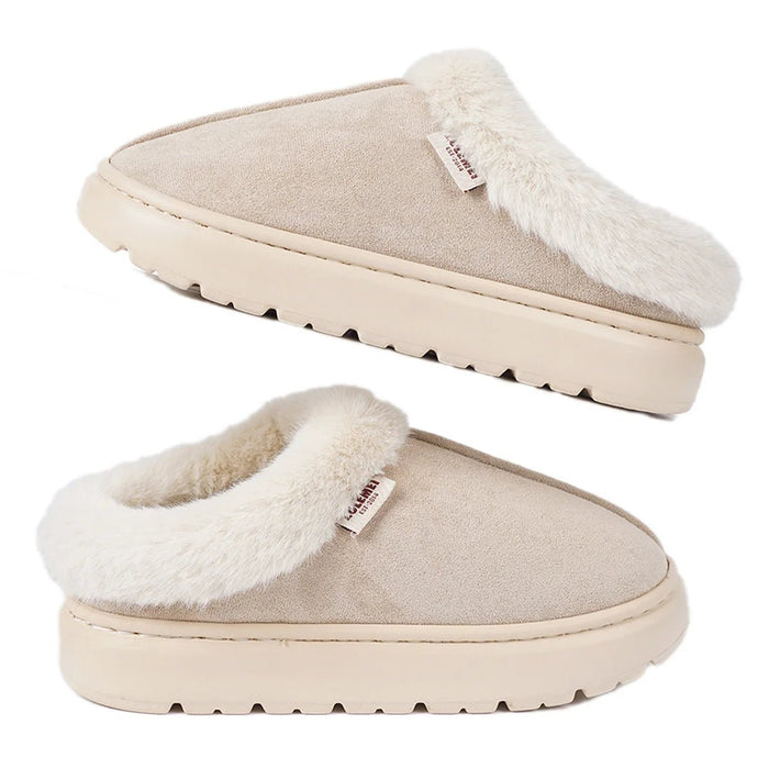 SaneShoppe-Cozy Fluffy Winter Slides for Women - High Quality Plush House Slippers