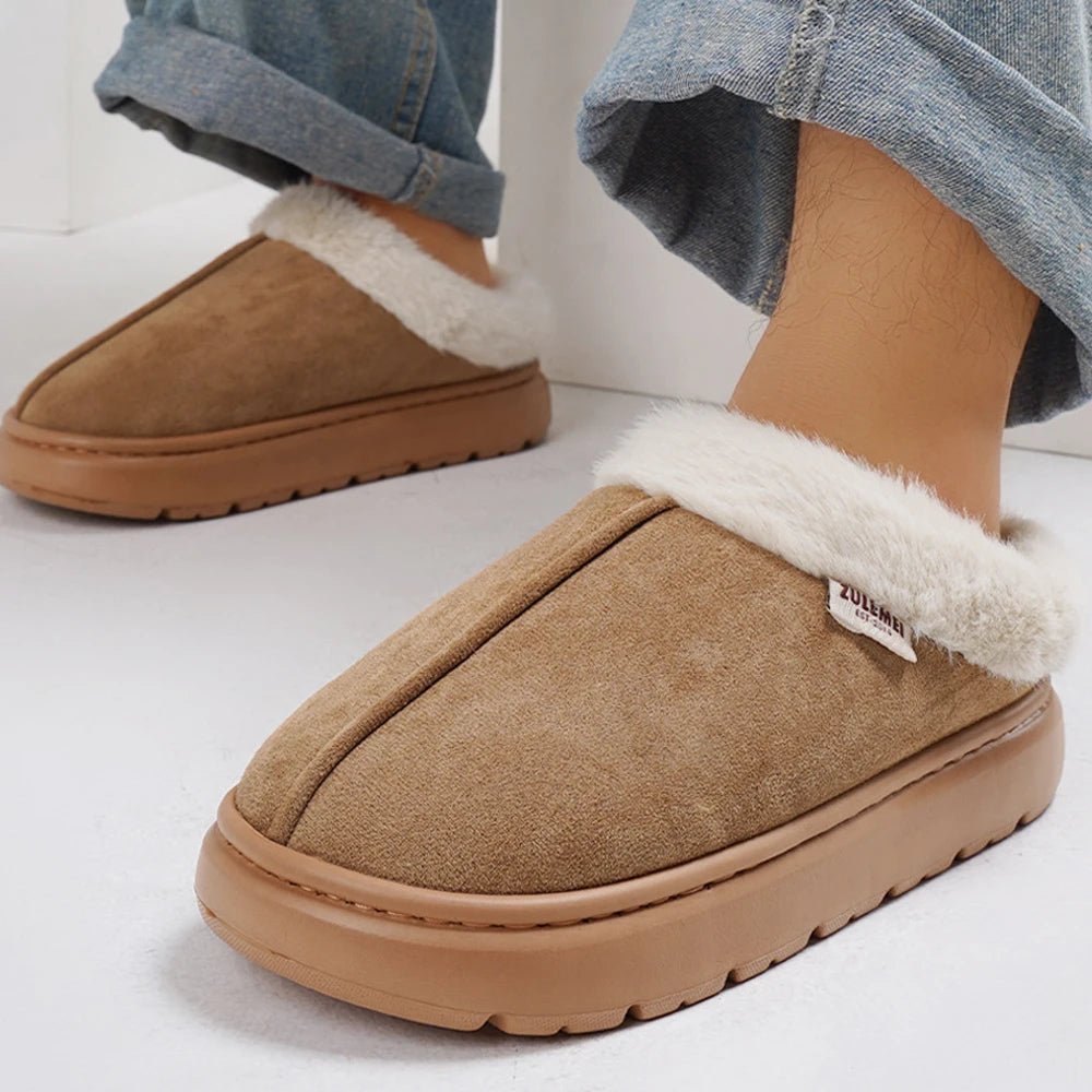 SaneShoppe-Cozy Fluffy Winter Slides for Women - High Quality Plush House Slippers